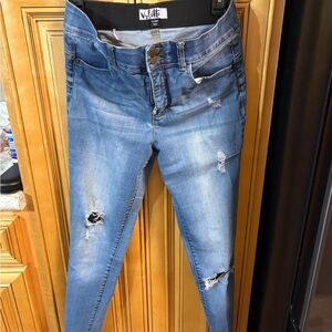 Vylette Women's Ripped Skinny Jeans -11